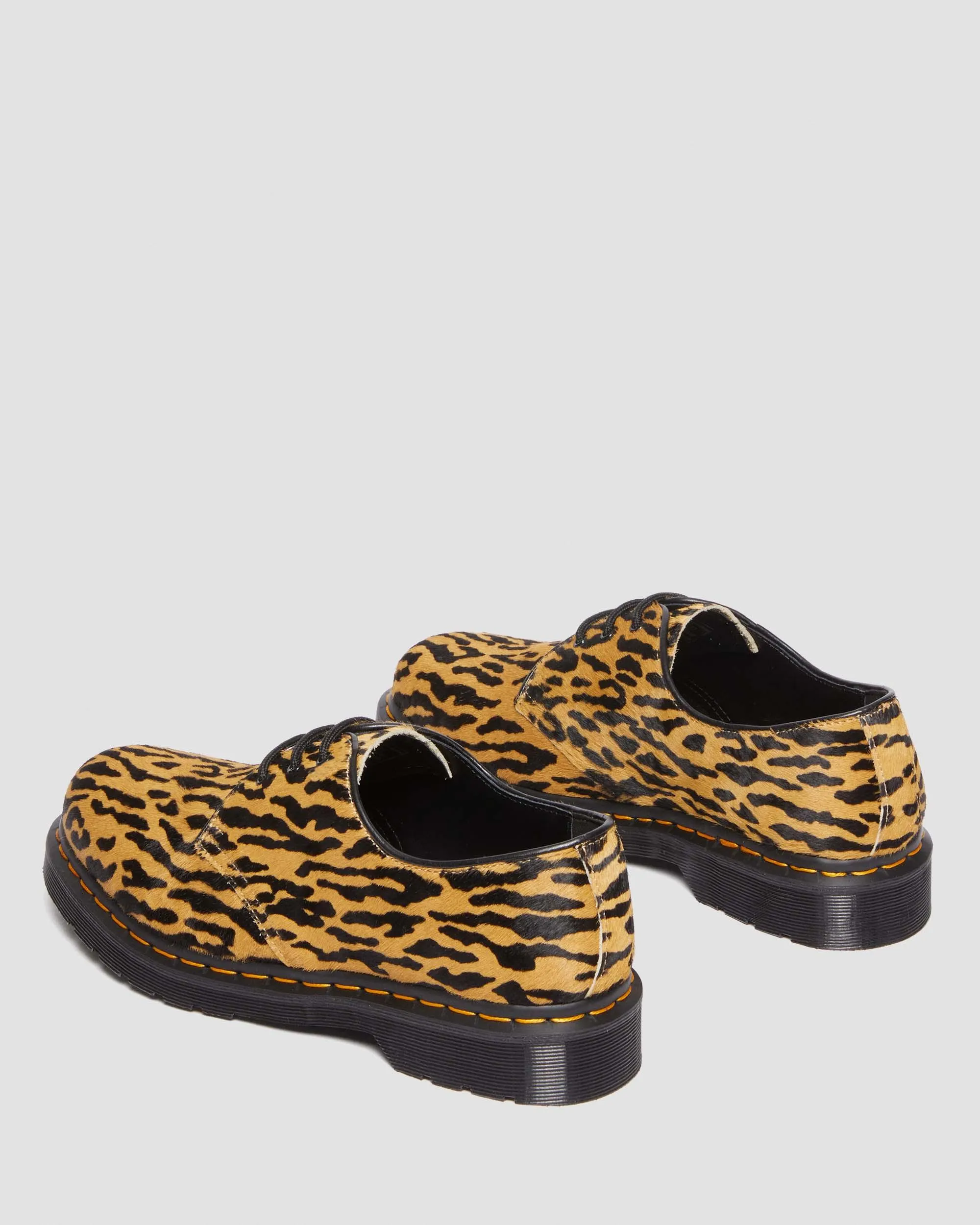 1461 Wacko Maria Camel Black Hair-on Leather Shoes