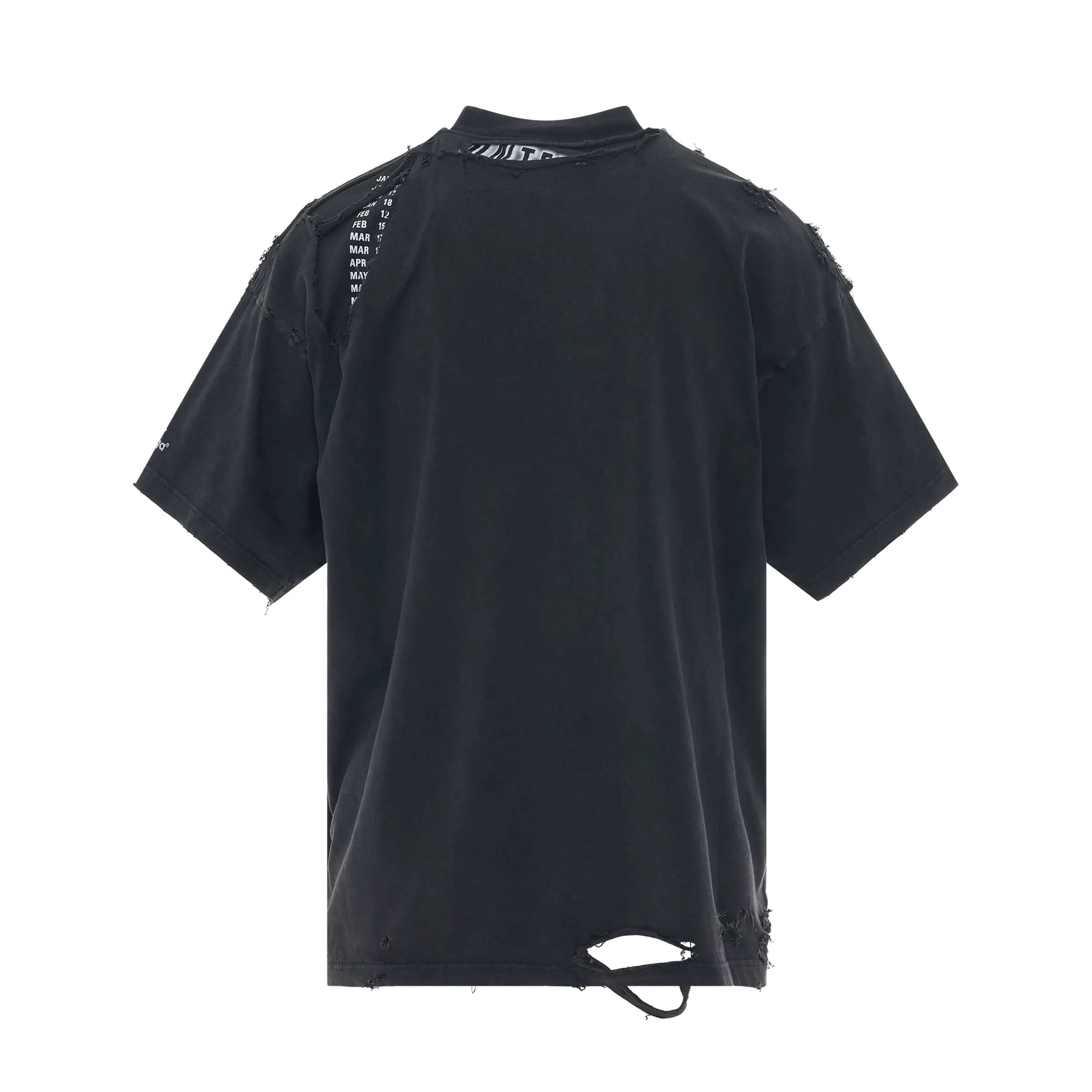 3B Sports Icon Repaired Oversized T-Shirt in Washed Black