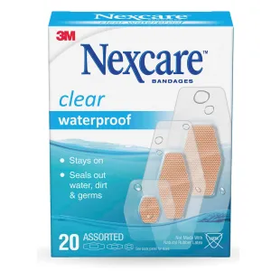 3M™ Nexcare™ Waterproof Adhesive Strip, Assorted Sizes, 1 Box of 20