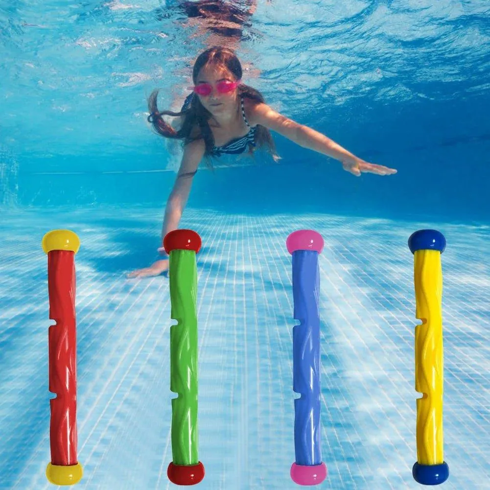 4Pcs Summer Diving Toys Plastic Children Swimming Pool Water Toys Water Grass Ring Dolphin Diving Swimming Pool Accessories