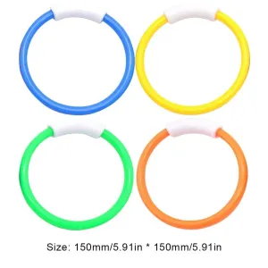 4Pcs Summer Diving Toys Plastic Children Swimming Pool Water Toys Water Grass Ring Dolphin Diving Swimming Pool Accessories