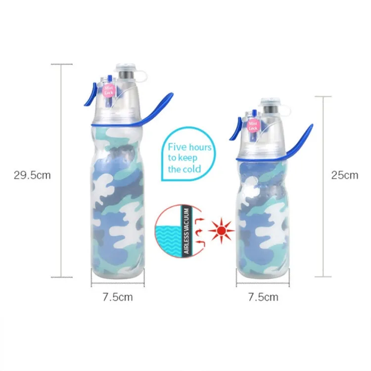 590ml Summer Outdoor Sports Training Spray Cooling Water Cup, Color: F3 3-layers