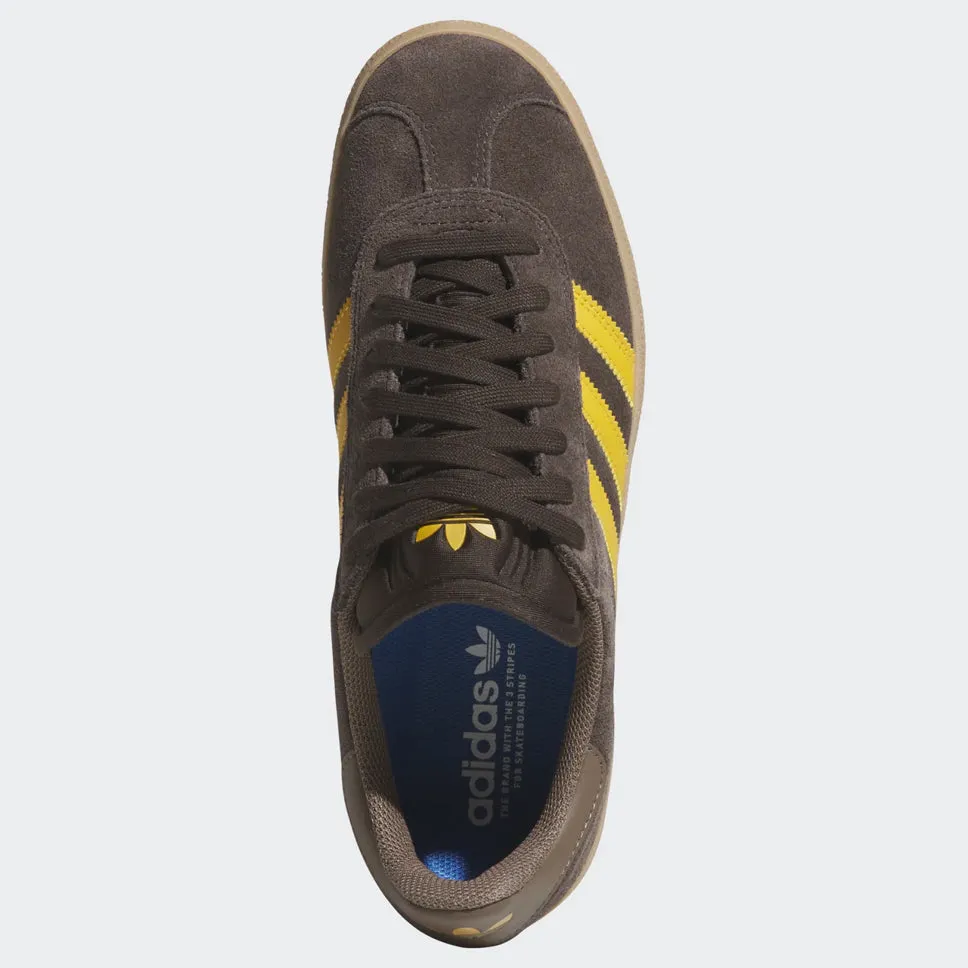 Adidas Gazelle ADV Dark Brown Preloved Yellow Shoes