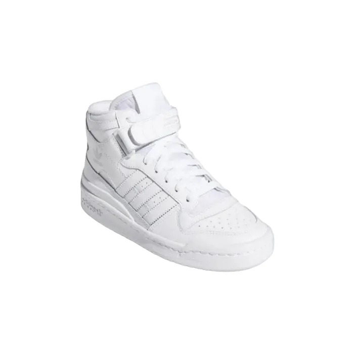 Adidas Originals Scarpa sneakers alta da ragazzo Forum Mid FZ2086 bianco