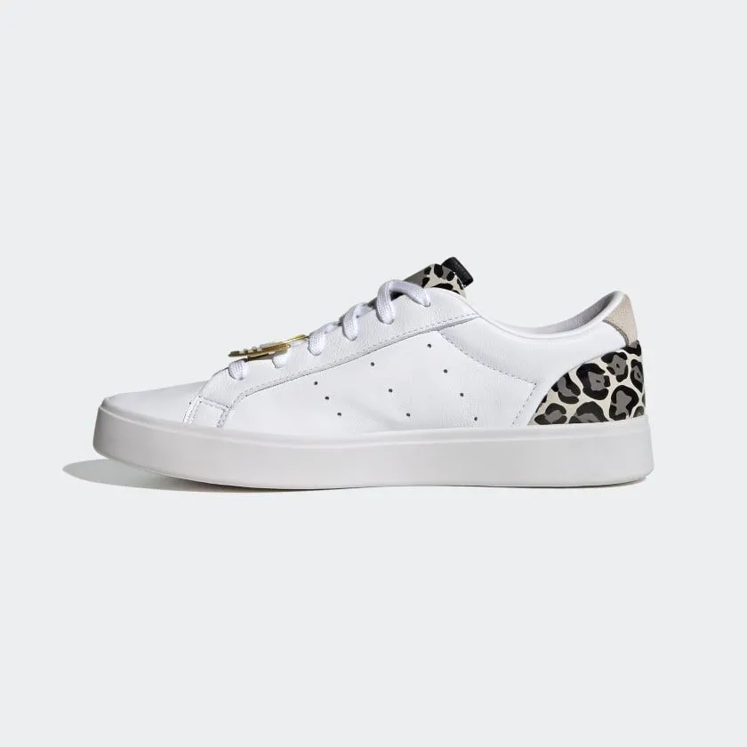 Adidas Women's Sleek Shoes - Cloud White / Brown Leopard / Gold