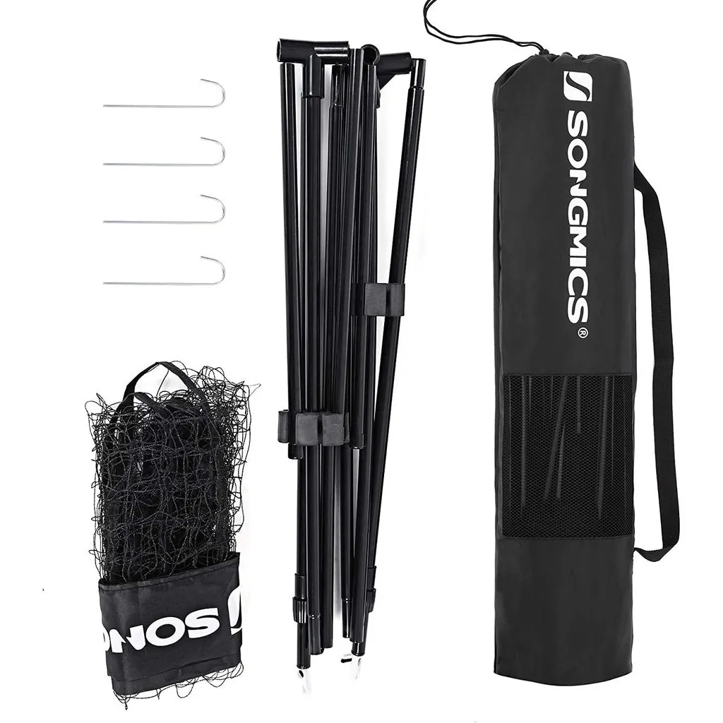 Adjustable Height Portable Badminton Tennis Net Set, 4m - SONGMICS