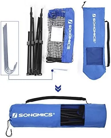 Adjustable Portable 3m Tennis Badminton Net, Rust-Proof, SONGMICS