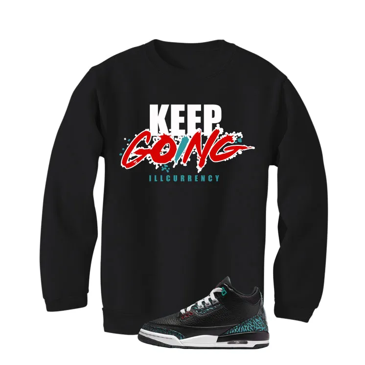 Air Jordan 3 GS Moto Black T-Shirt (keep Going)| illcurrency