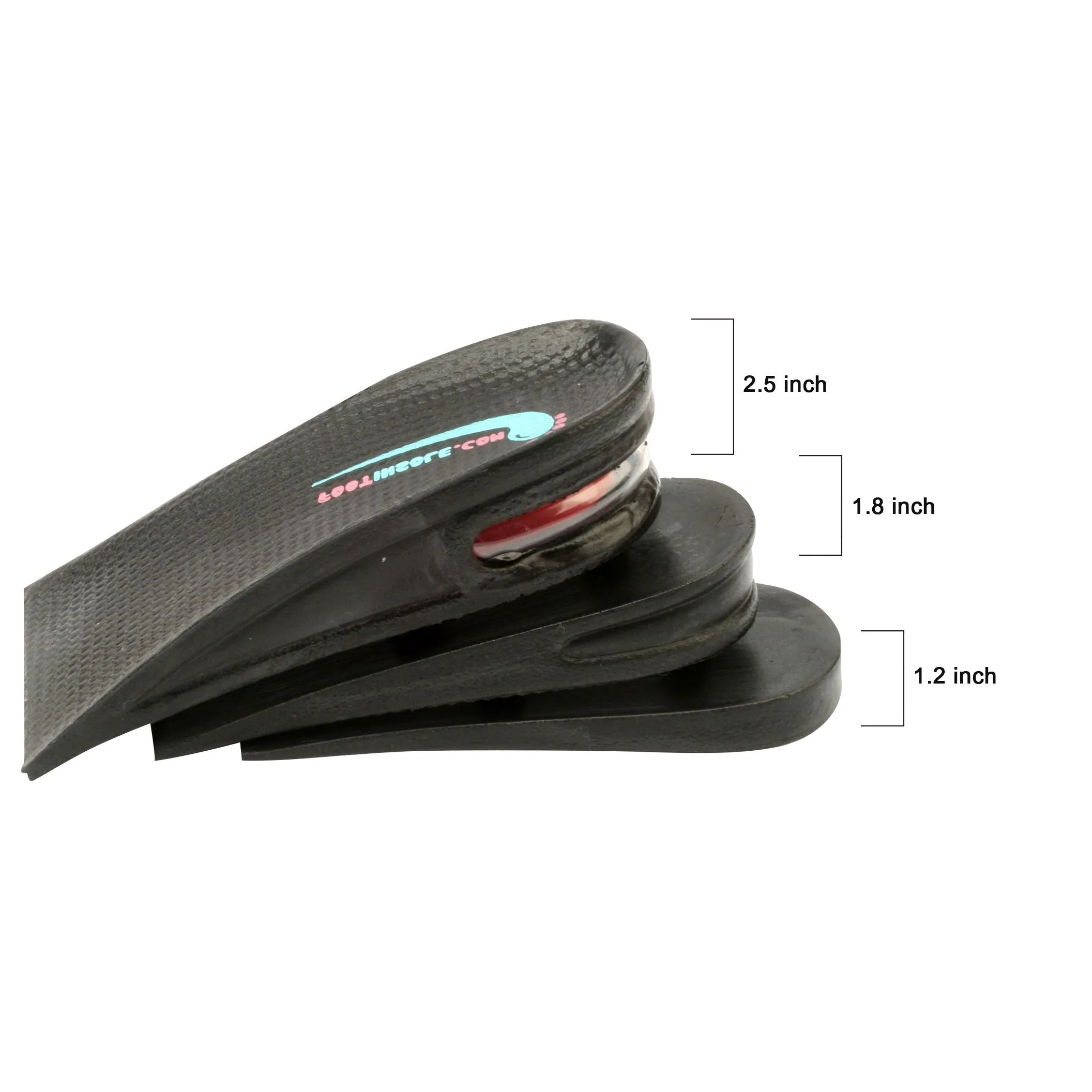 Air up Height Increase Shoe Heel Lift Inserts for Men and Women (3 Layers, 2.5" UP) 3 Layers ( 2.5" UP)