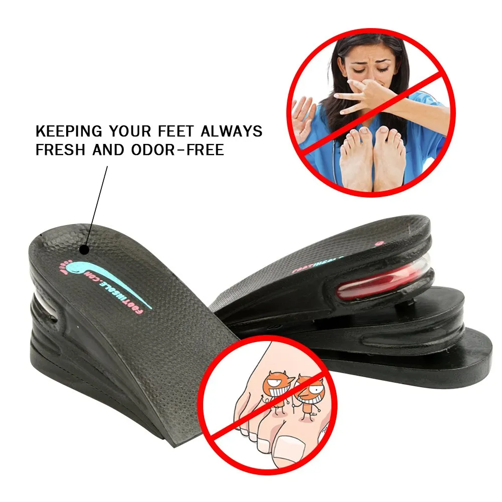 Air up Height Increase Shoe Heel Lift Inserts for Men and Women (3 Layers, 2.5" UP) 3 Layers ( 2.5" UP)