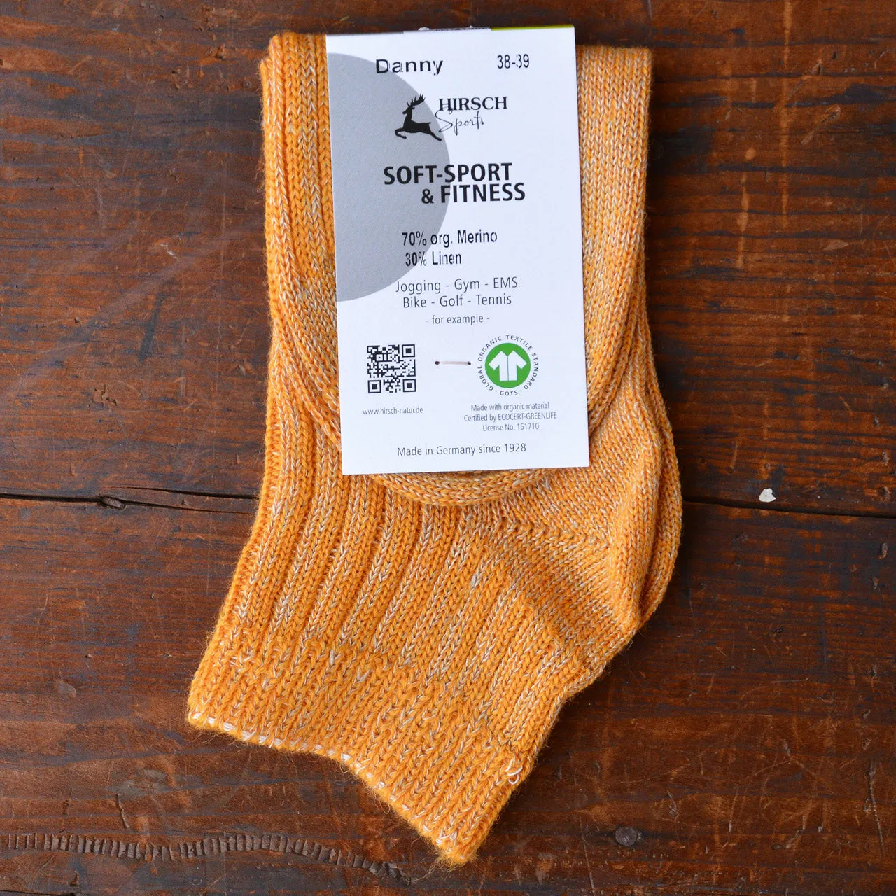 Ankle Sports Socks - Organic Merino/Linen (Adults 36-43)