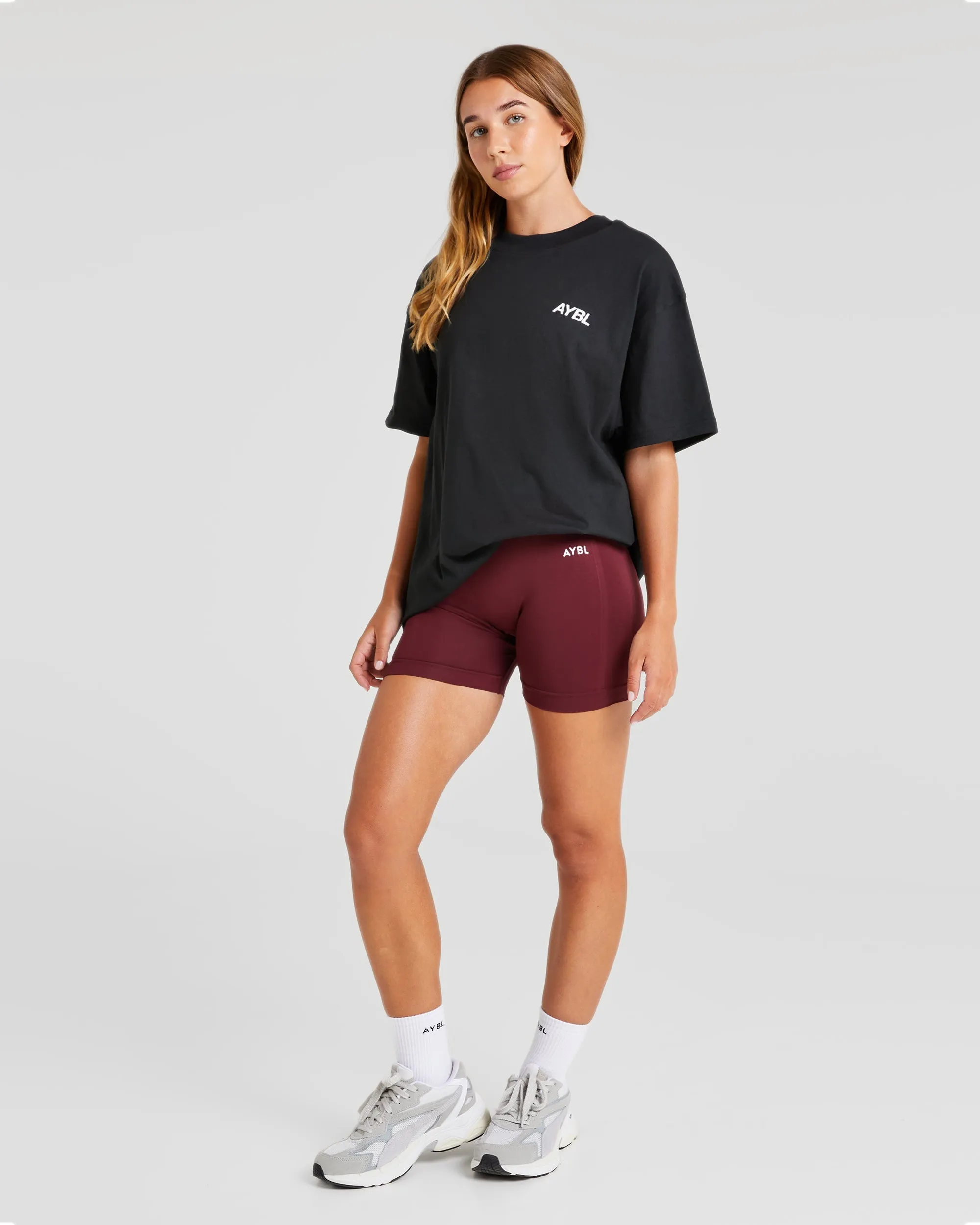 AYBL Sports Club Oversized T Shirt - Black