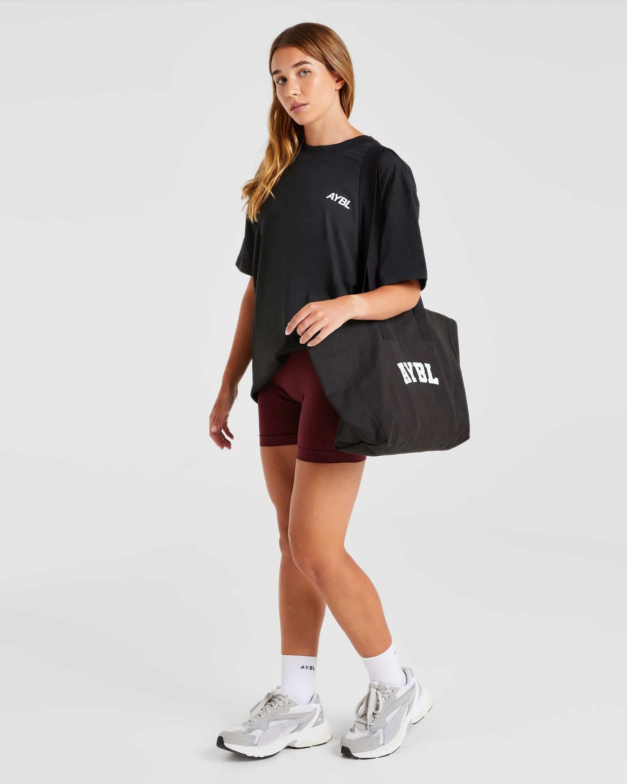 AYBL Sports Club Oversized T Shirt - Black