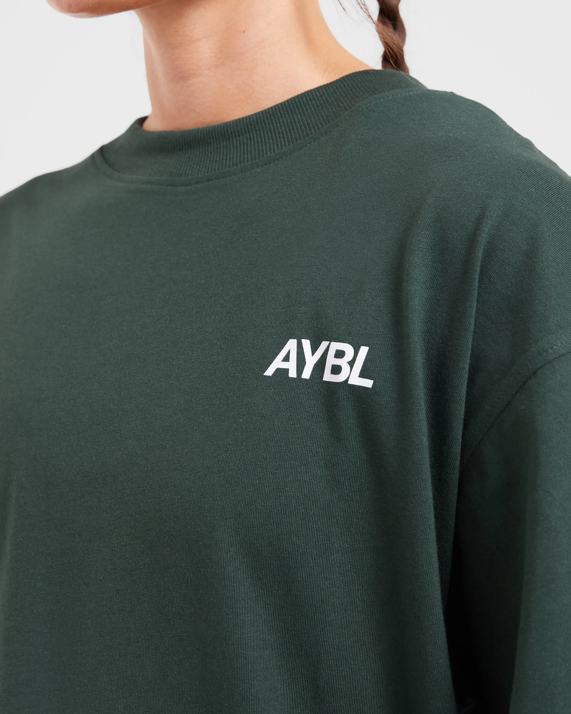 AYBL Sports Club Oversized T Shirt - Forest Green