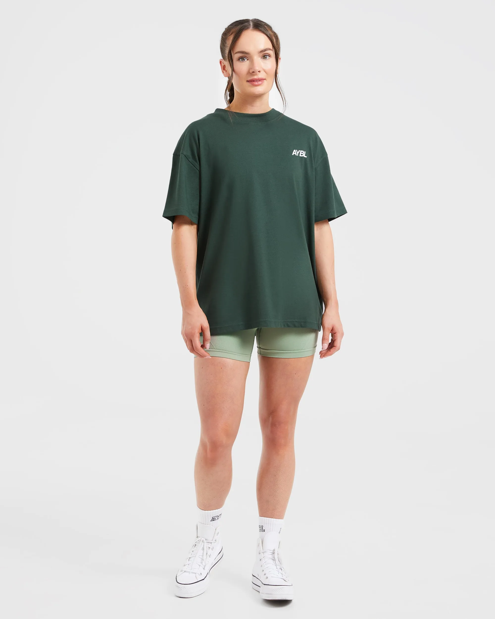 AYBL Sports Club Oversized T Shirt - Forest Green