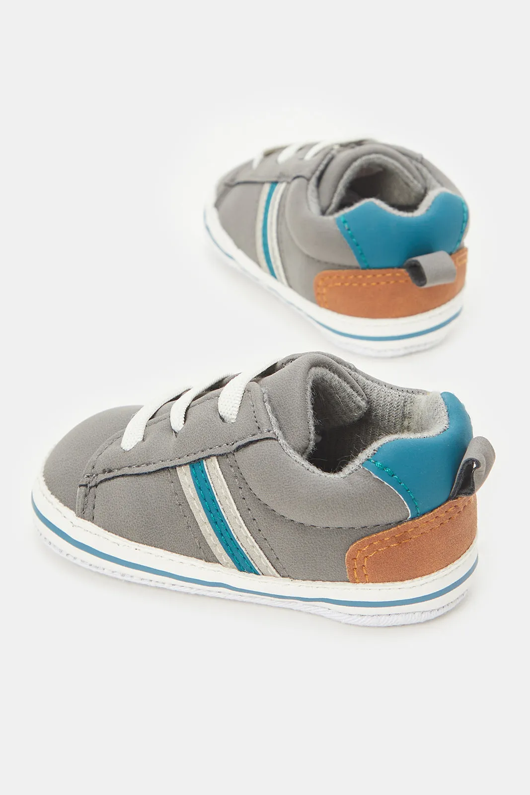 Baby Grey Pram Shoes