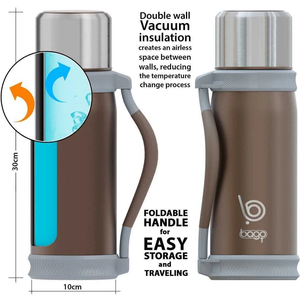 Bago Stainless Steel Double Wall Insulated Personal Sports Water Bottle