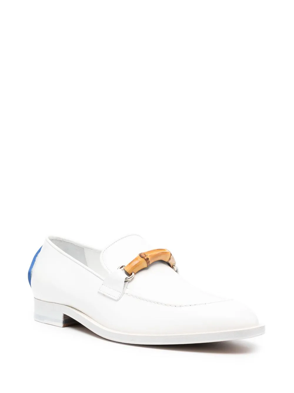 bamboo-detail leather loafers