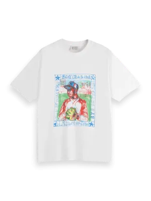 Baseball Artwork Relaxed Fit T-Shirt (White) - 179944101