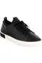 Boys Black Leather Sneaker