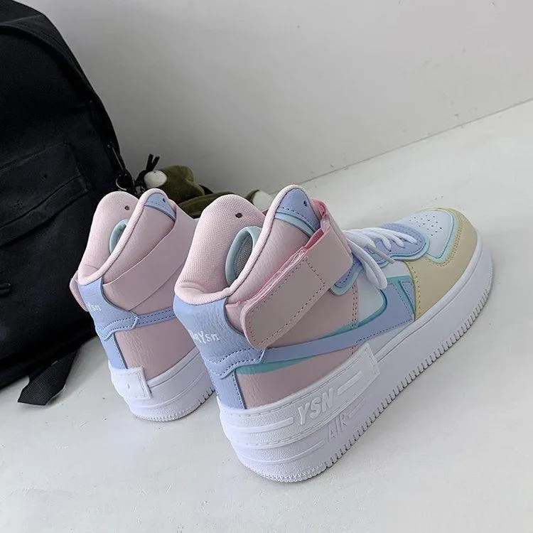 Candy Color Casual Sports Sneakers for Women - Macaron Style Board Shoes