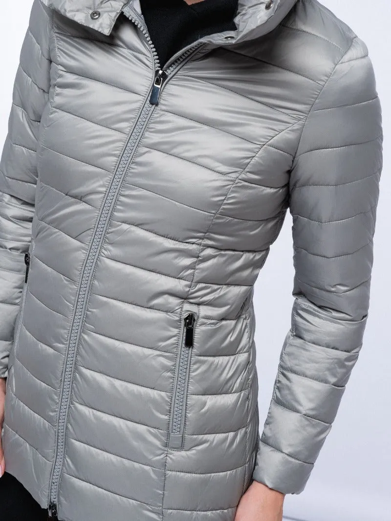 Casaco Cowl Neck Puffer Jacket