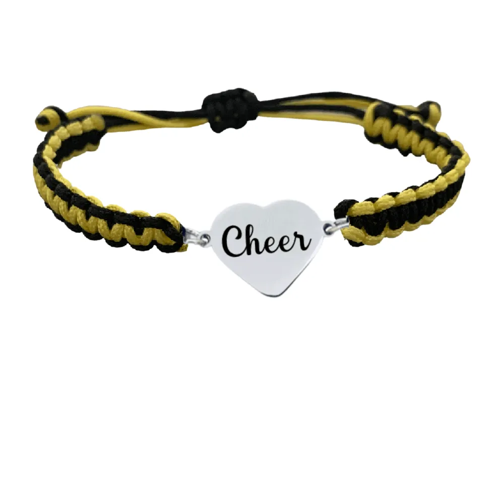 Cheer Multi Colored Rope Bracelet - Pick Colors