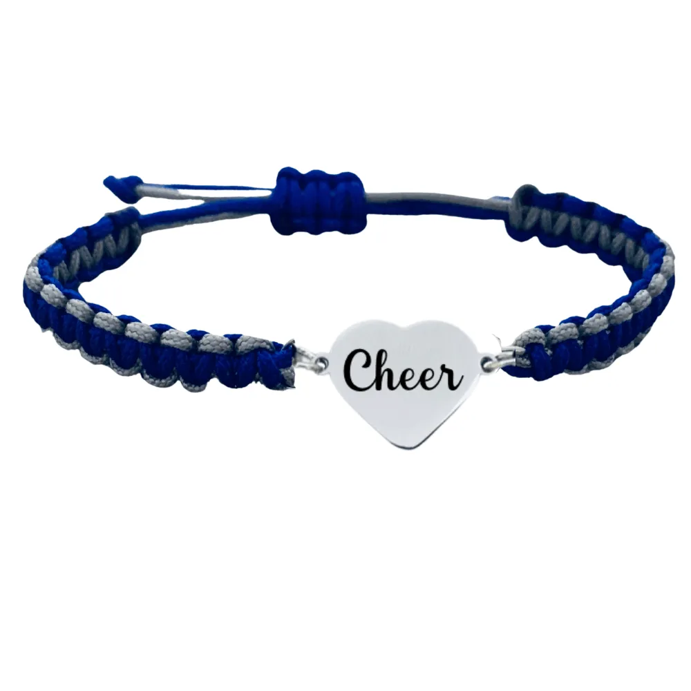 Cheer Multi Colored Rope Bracelet - Pick Colors