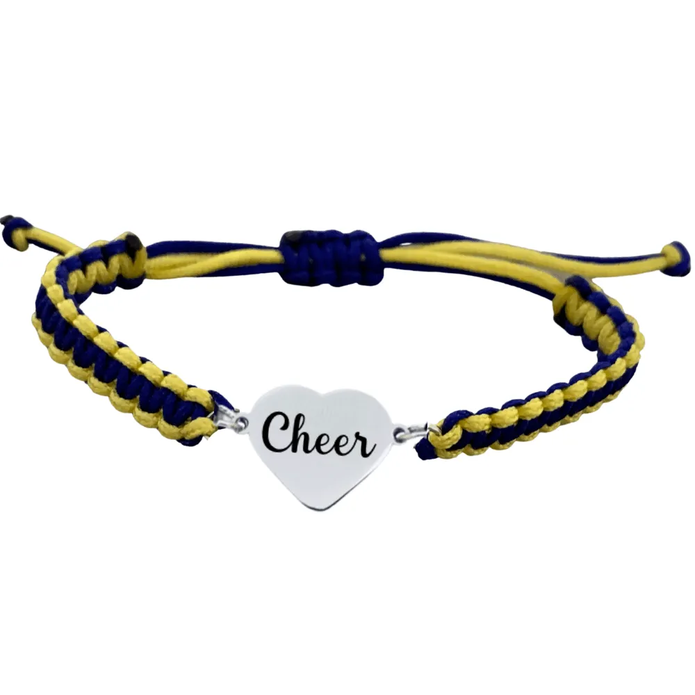 Cheer Multi Colored Rope Bracelet - Pick Colors