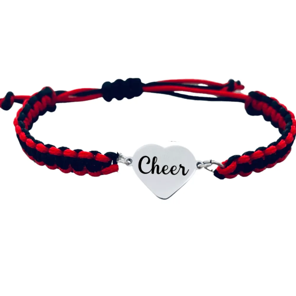 Cheer Multi Colored Rope Bracelet - Pick Colors