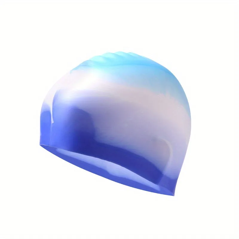 Chic Silicone 1pc Waterproof Adult Swimming Cap for Comfort  Style