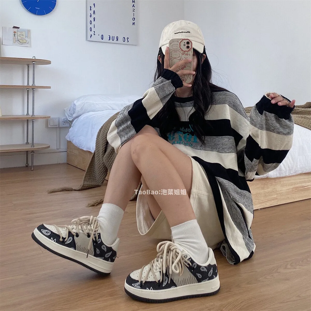 ChicMy-Fall Outfits  Black Platform Women Sneakers 2024 INS Brand Woman Sports Sneakers Tennis Female Vulcanize Shoes Flats Lace Up Spring Autumn NEW