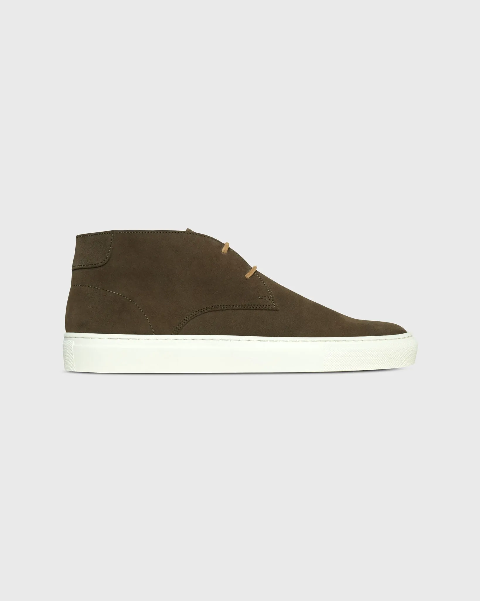 Chukka Lace Up Sneaker in Olive Suede