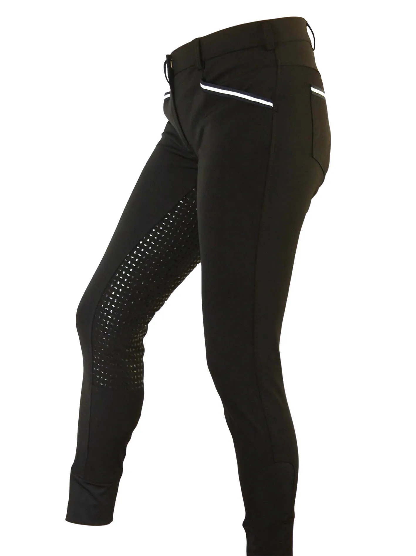 CoolMax Black Breeches in sizes 6 to 28 - No Silicone