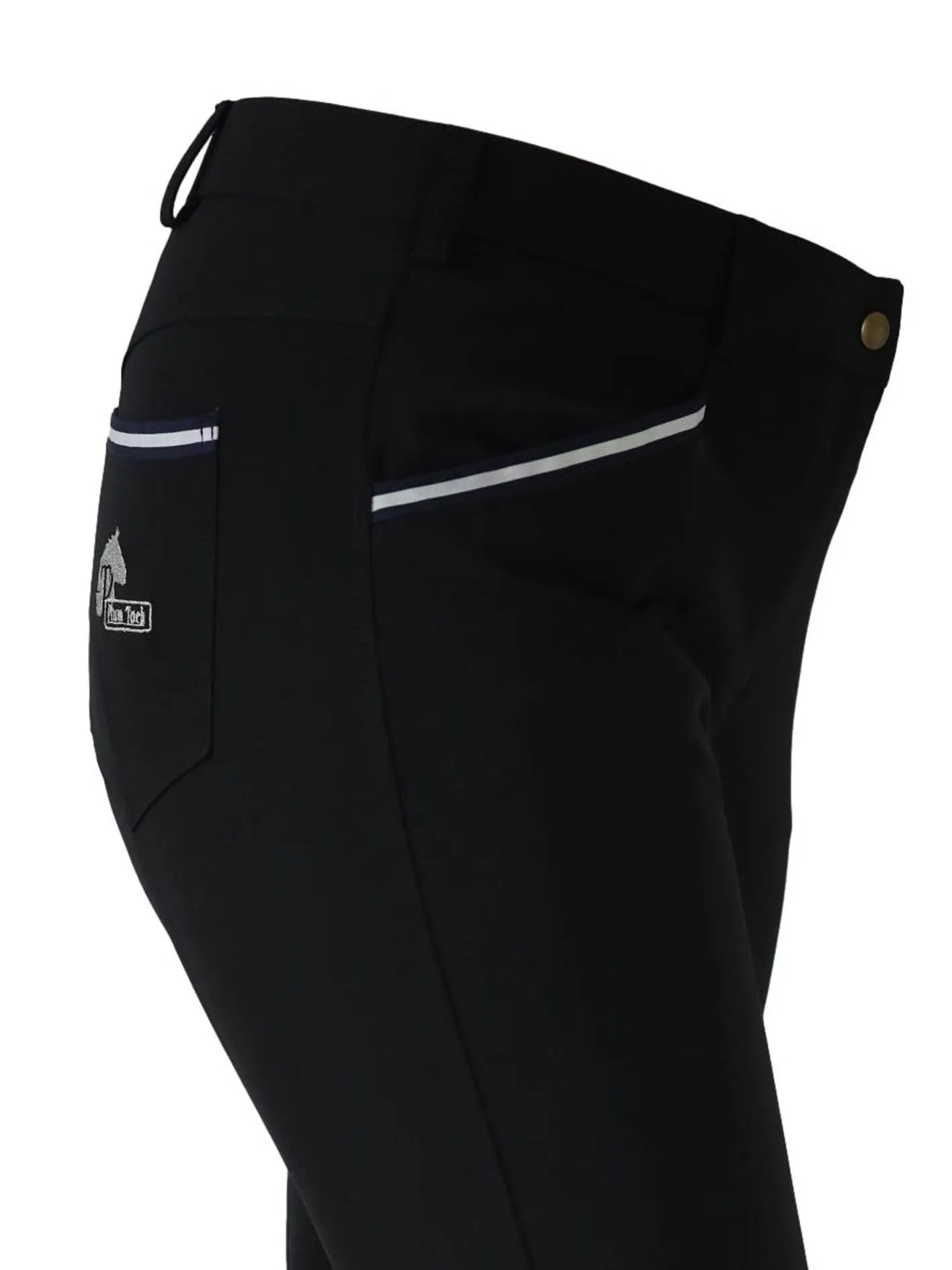 CoolMax Black Breeches in sizes 6 to 28 - No Silicone