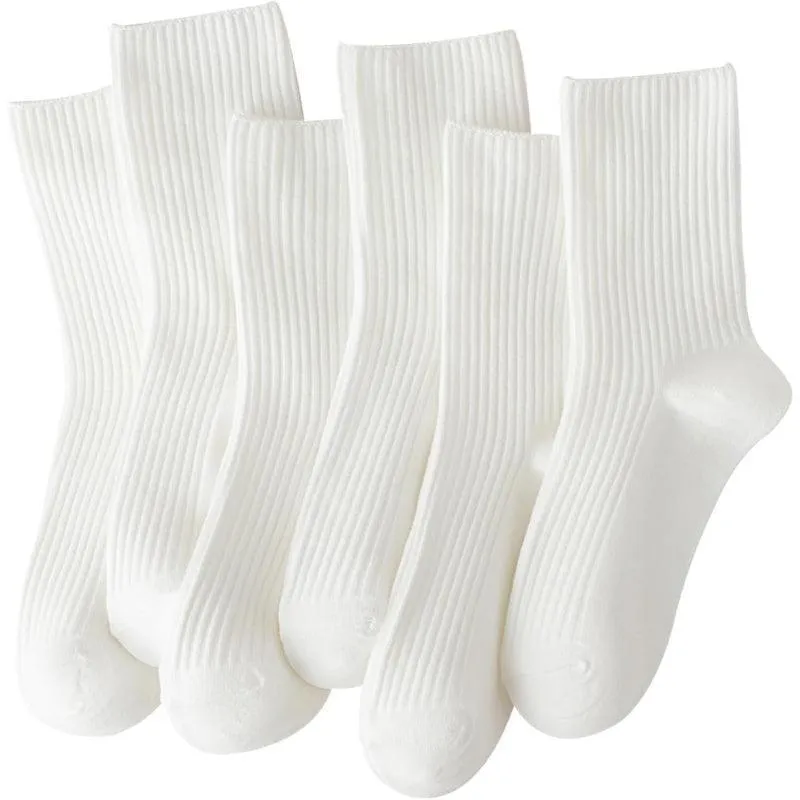 Cozy Cotton Blend Crew Socks – All-Day Comfort (6 Pack)