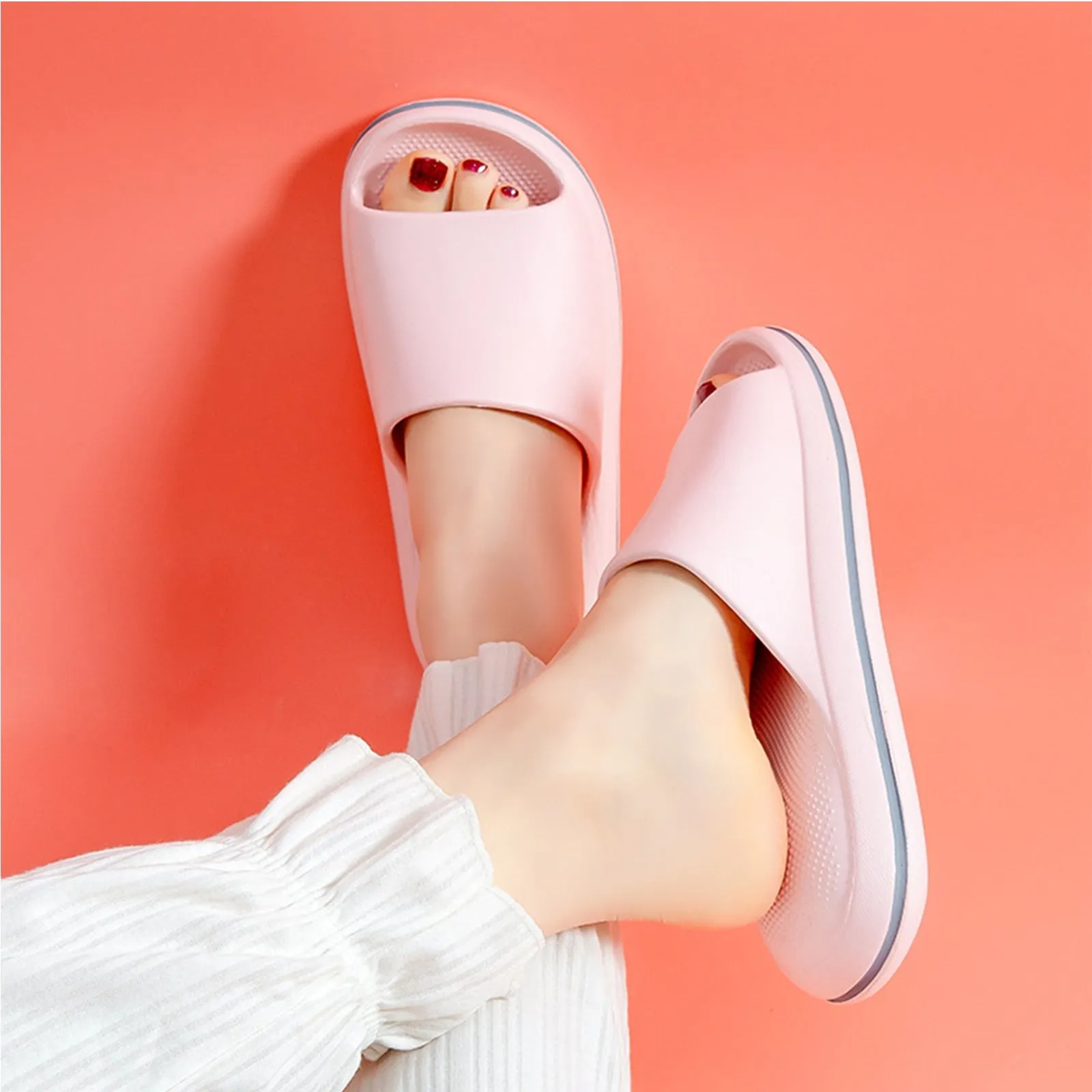 Cute Cloud Home Pillow Slides Women Shower Shoes