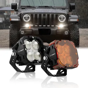 CYBER 1 Series | 3 Inch Cube LED Pods Off-road Auxiliary Flood Light Ditch LED Light With Harness