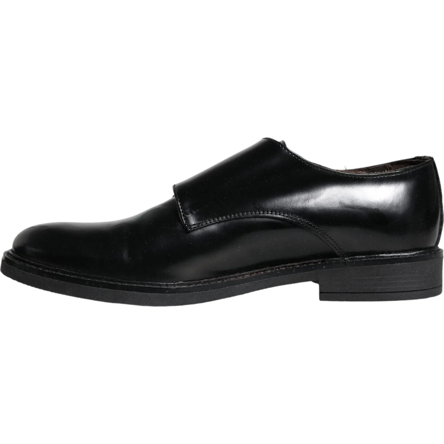 Daniele Alessandrini Black Leather Monk Strap Dress Formal Shoes