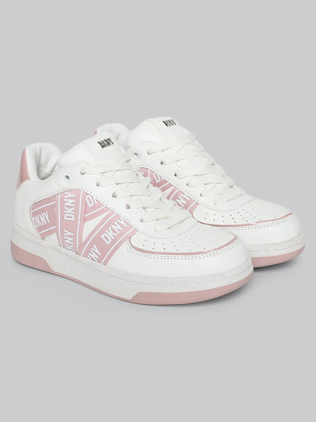 DKNY Women White Sneakers