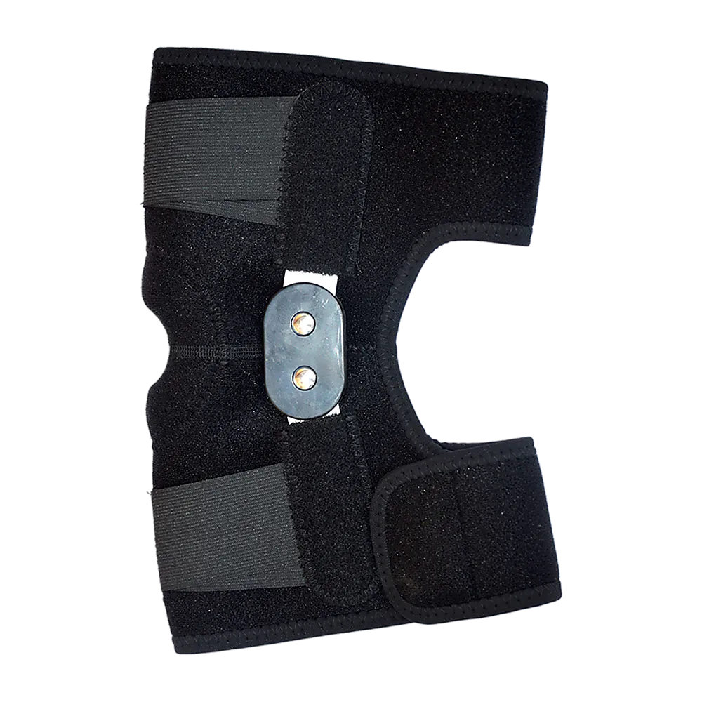 Double-Hinged Full Knee Support Brace with Crisscross Bands