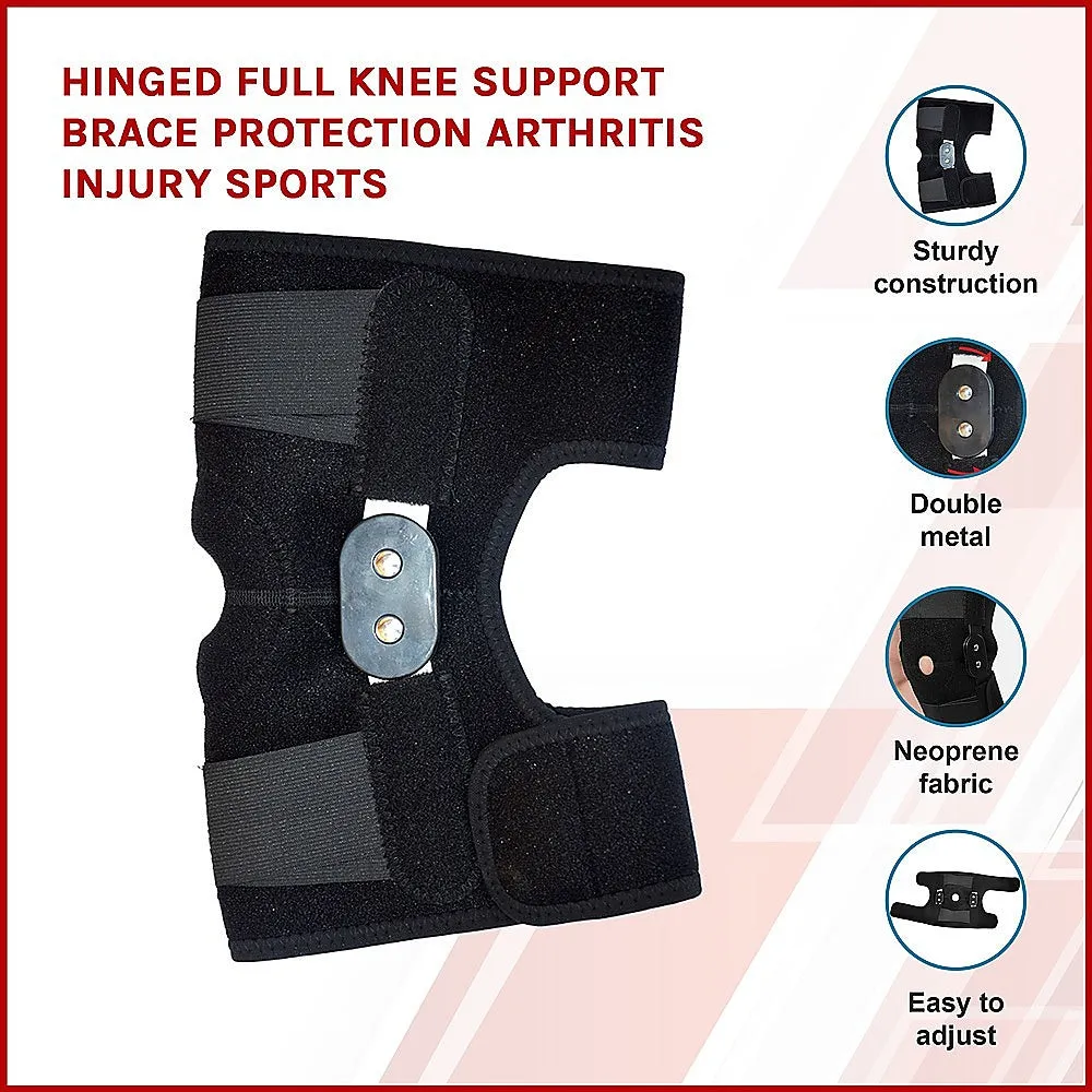 Double-Hinged Full Knee Support Brace with Crisscross Bands