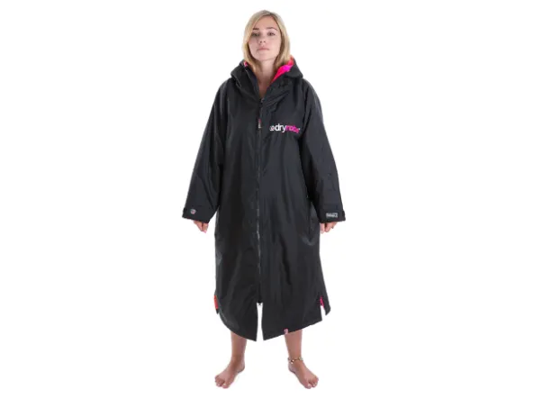 Dryrobe Advance Long Sleeve -Medium - 4 Colouways - Black/Blue, Black Red, Black/Grey & Black/Pink - In Stock