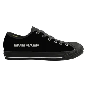 Embraer & Text Designed Canvas Shoes (Men)