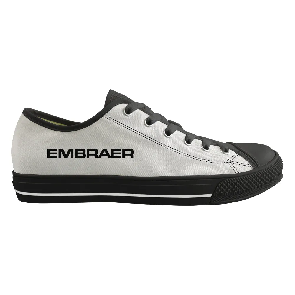 Embraer & Text Designed Canvas Shoes (Men)