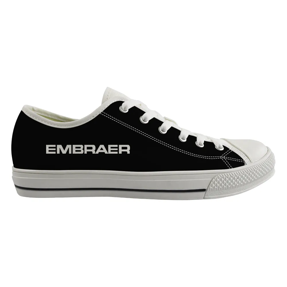 Embraer & Text Designed Canvas Shoes (Men)