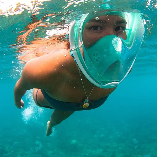 Full Face Snorkel Mask with Optional HD 1080P Action Sports Camera