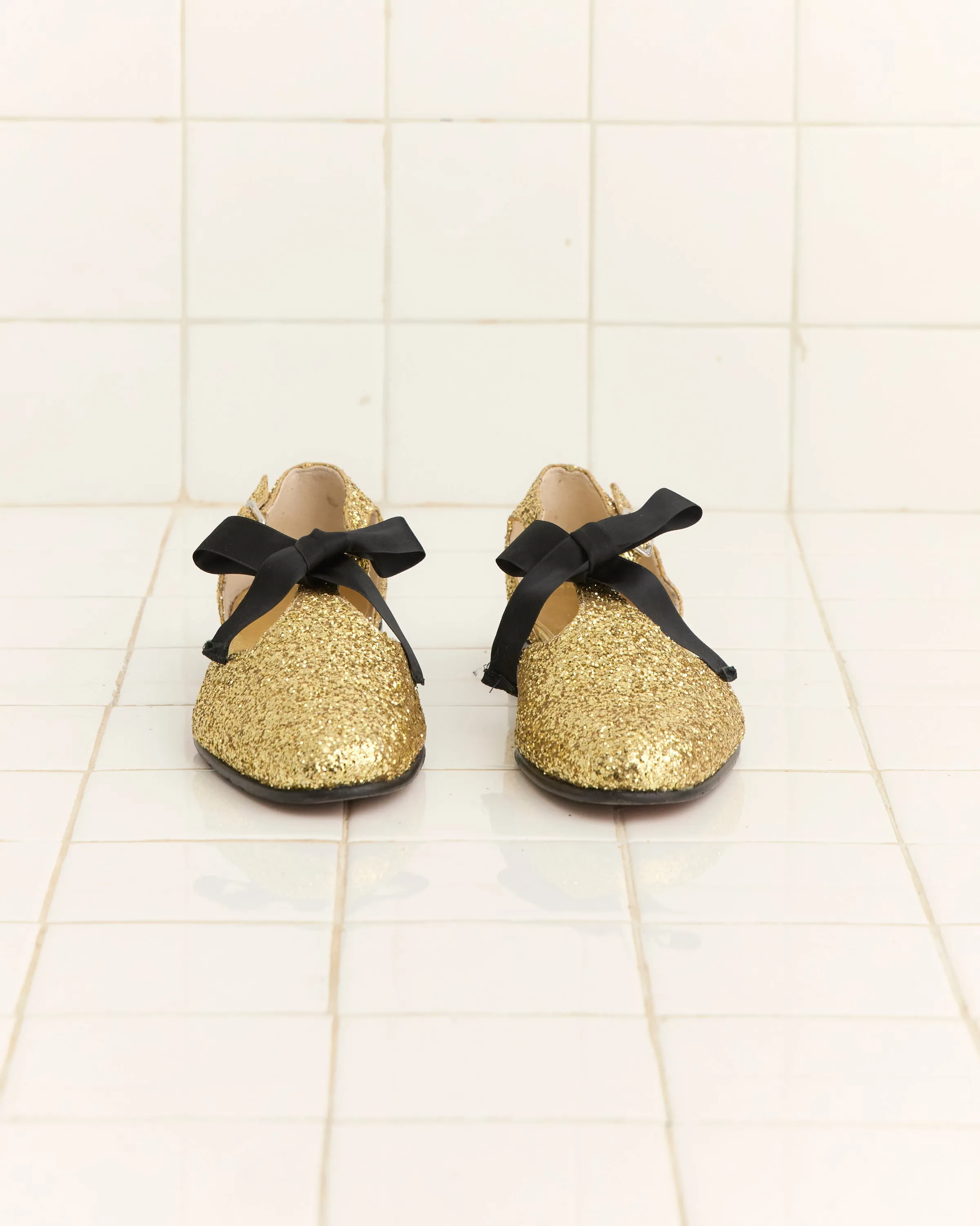 Glitter Theatre Shoes - Gold