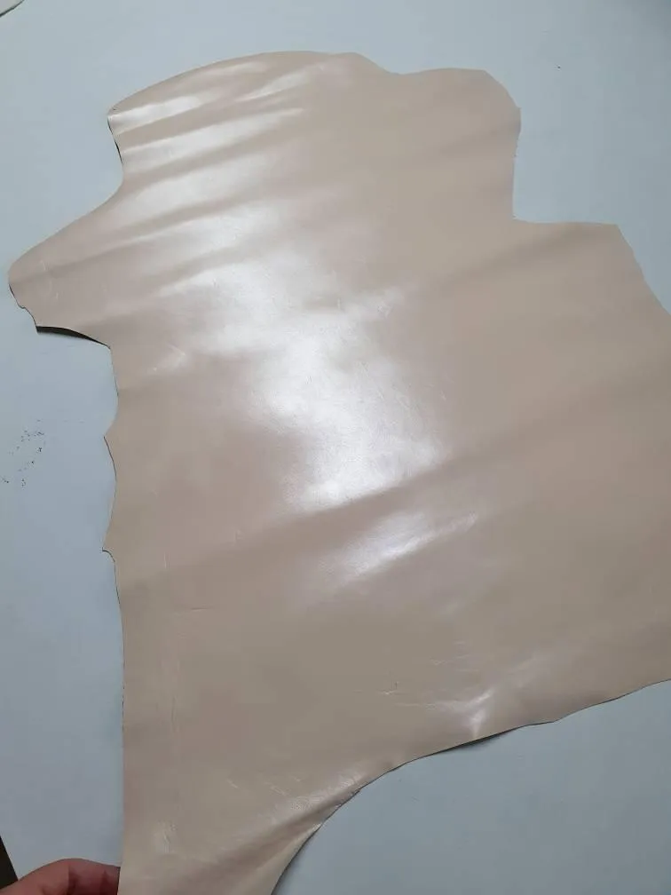 Goat skin glazed lining, Genuine goat hide thin finished leather thick 0,7mm( 1 1/2 oz)