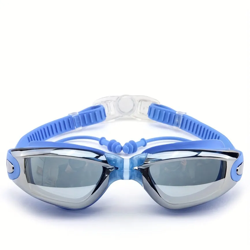 High Definition Electroplated Waterproof Antifog Swimming Goggles for Men  Women